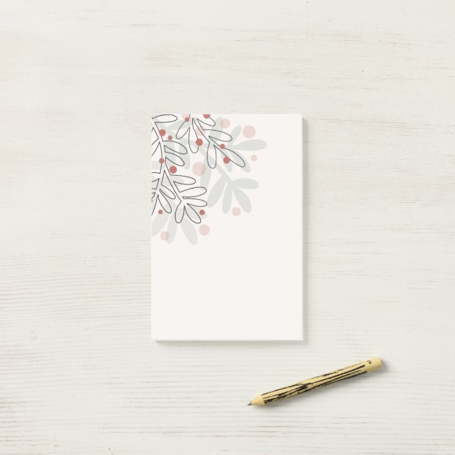 Notas Post-it® Abstract Xmas holidays mistletoe (Escritorio)