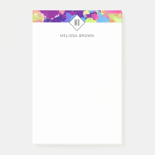 Notas Post-it® Abstracto de color púrpura (Anverso)