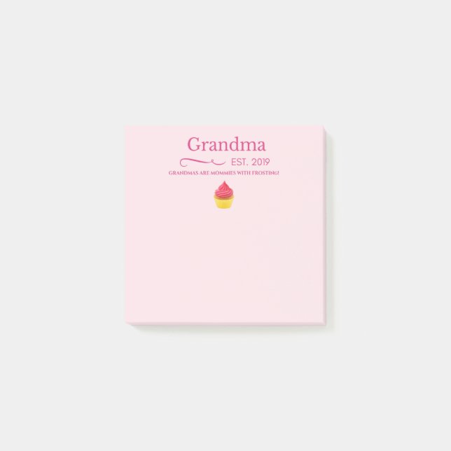 Notas Post-it® Abuela Est. Rosa 2019 de la cita de la magdalena (Anverso)