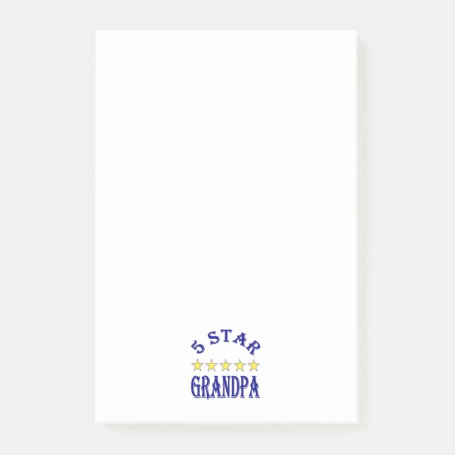 Notas Post-it® Abuelo de Cinco Estrellas (Anverso)