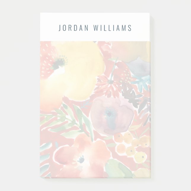 Notas Post-it® Abundant Florals III (Anverso)