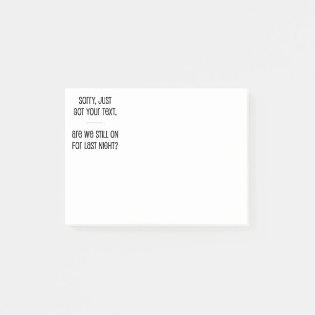 Notas Post-it® Acabo De Recibir Su Texto (Anverso)