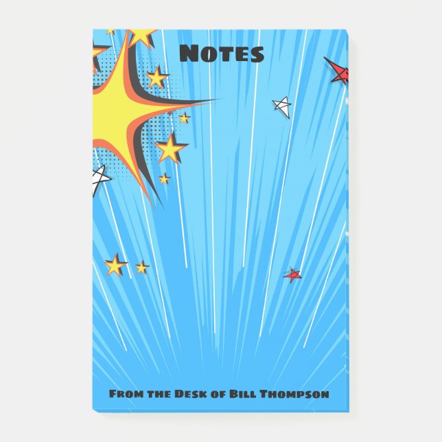 Notas Post-it® Accesorios de escritorio cómicos del friki del (Anverso)