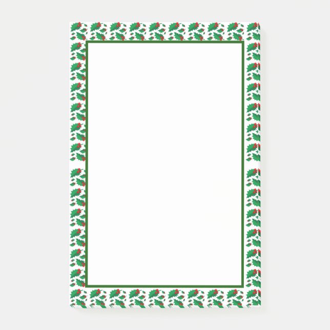 Notas Post-it® Acebo de Navidad (Anverso)