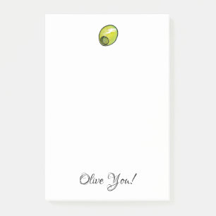 Notas Post-it® Aceituna