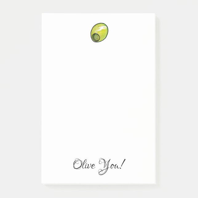 Notas Post-it® Aceituna (Anverso)