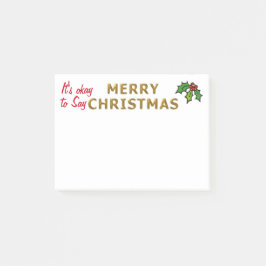 Notas Post-it® Aceptable decir Felices Navidad