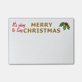 Notas Post-it® Aceptable decir Felices Navidad