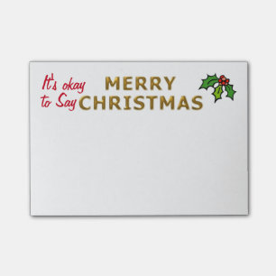Notas Post-it® Aceptable decir Felices Navidad