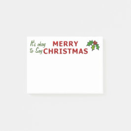 Notas Post-it® Aceptable decir Felices Navidad