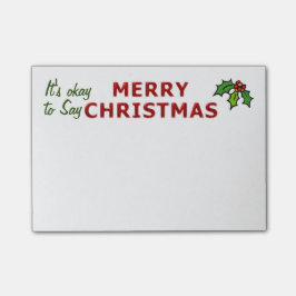 Notas Post-it® Aceptable decir Felices Navidad