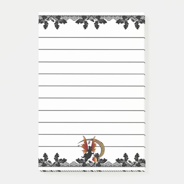 Notas Post-it® Acorn de gato cósmico (Anverso)