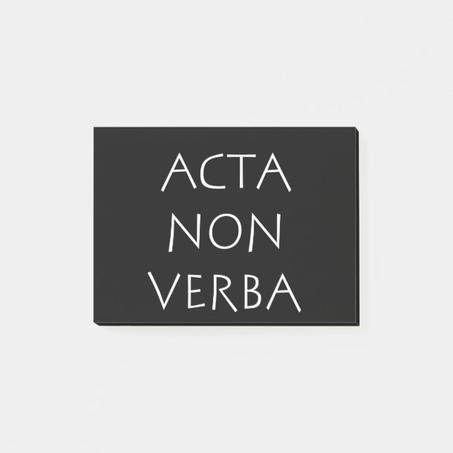 Notas Post-it® Acta non verba (Anverso)