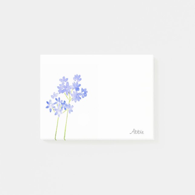 Notas Post-it® Acuarela Agapanthus (Anverso)