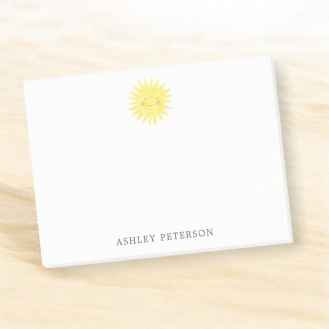 Notas Post-it® Acuarela Amarillo Sunshine personalizado (Subido por el creador)
