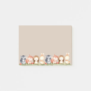Notas Post-it® Acuarela Animales De Woodland Dibujando Arte Cuto