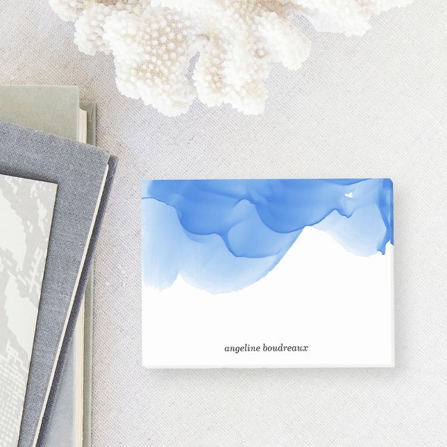 Notas Post-it® Acuarela azul cobalto personalizada (Subido por el creador)