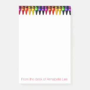 Notas Post-it® Acuarela coloreada de los creyones