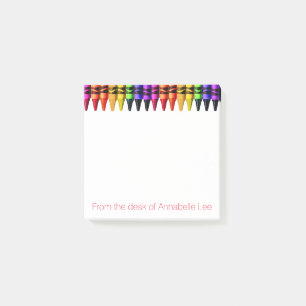 Notas Post-it® Acuarela coloreada de los creyones
