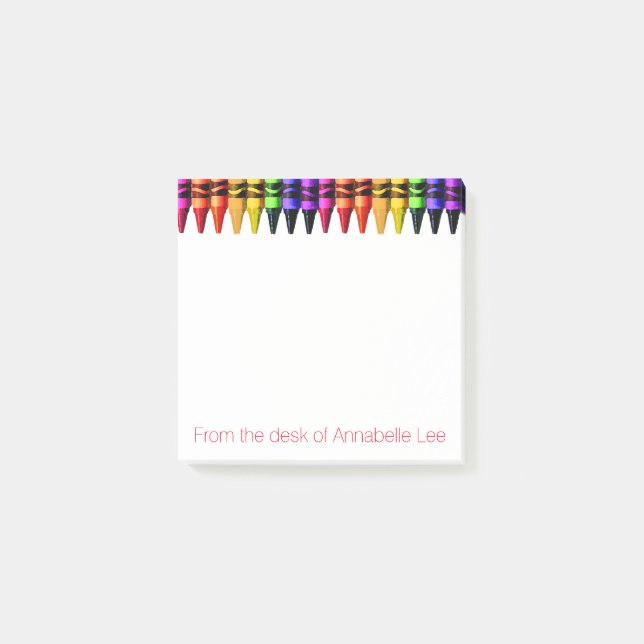 Notas Post-it® Acuarela coloreada de los creyones (Anverso)