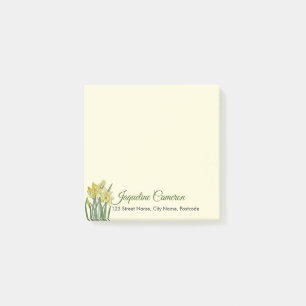 Notas Post-it® Acuarela Daffodils Ilustracion botánico