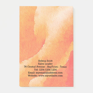 Notas Post-it® Acuarela de Flor de Naranja