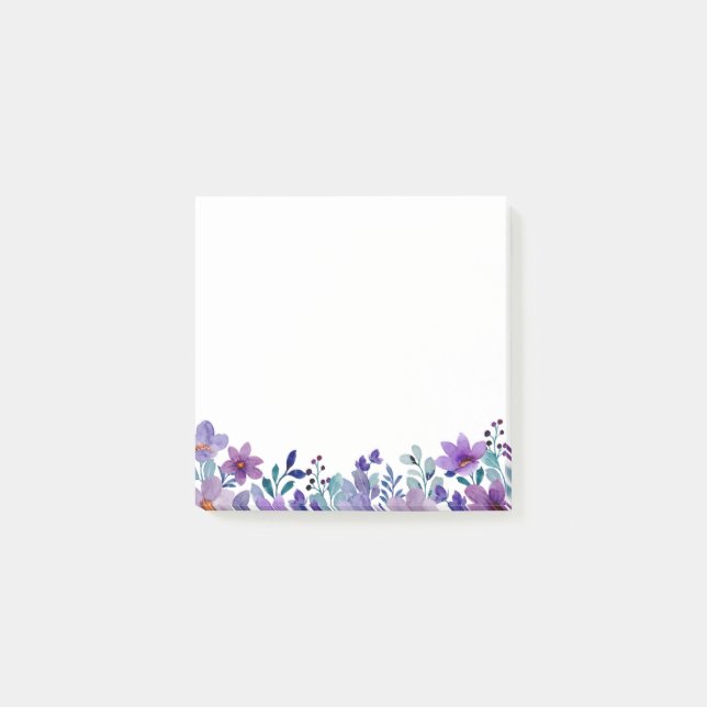 Notas Post-it® Acuarela de flores silvestres (Anverso)