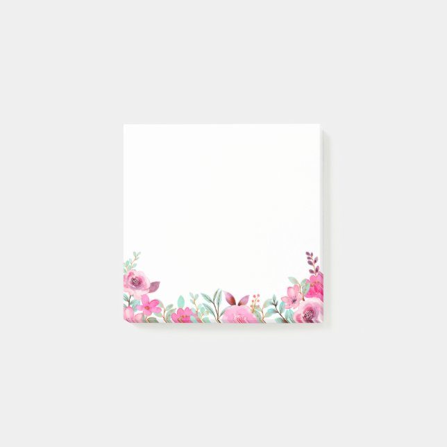 Notas Post-it® Acuarela de flores silvestres (Anverso)