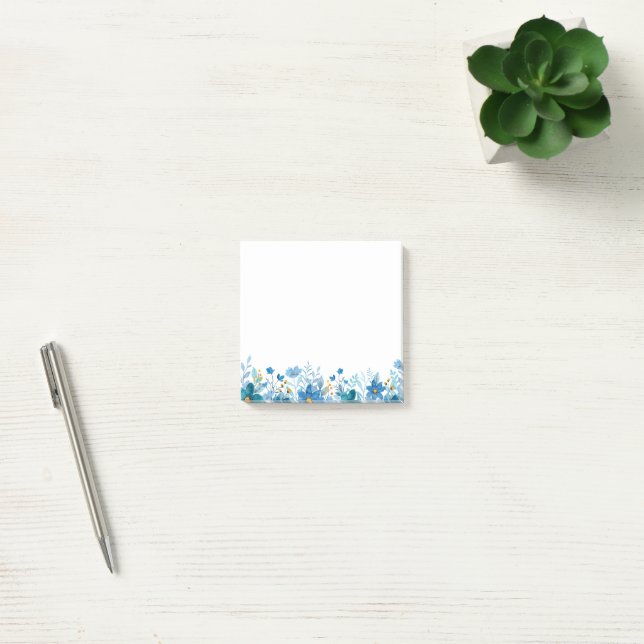 Notas Post-it® Acuarela de flores silvestres (Oficina)