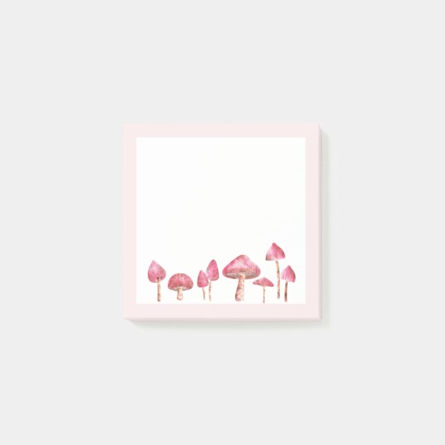 Notas Post-it® Acuarela de hongo (Anverso)