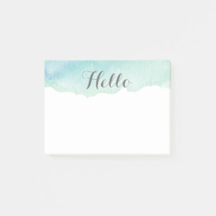 Notas Post-it® Acuarela de la turquesa