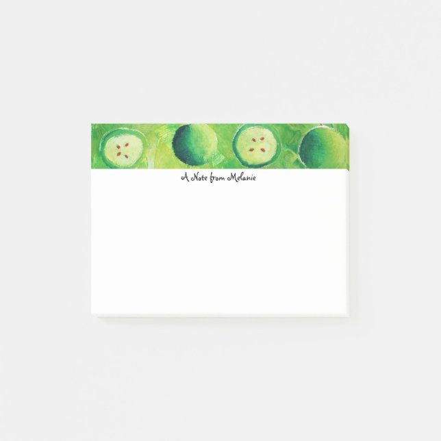 Notas Post-it® Acuarela de manzanas personalizada (Anverso)