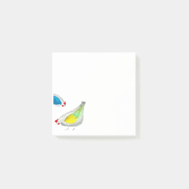 Notas Post-it® Acuarela de pollitos lindos (Anverso)