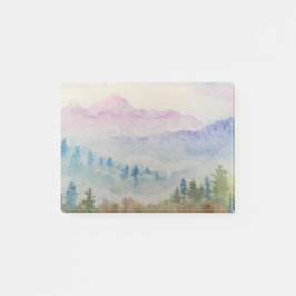 Notas Post-it® Acuarela del paisaje de la montaña
