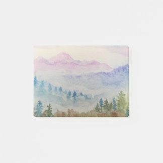 Notas Post-it® Acuarela del paisaje de la montaña