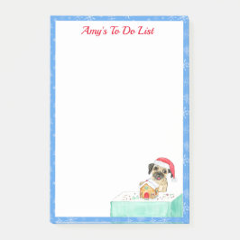 Notas Post-it® Acuarela Feliz Navidad French Bulldog To Do