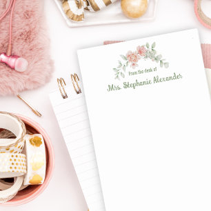 Notas Post-it® Acuarela Floral Feminina De La Mesa De Sticky