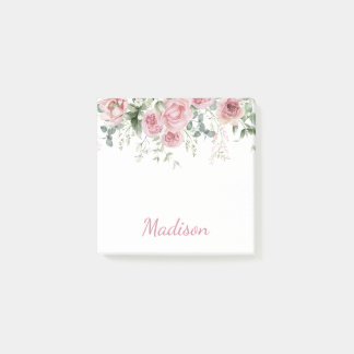Notas Post-it® Acuarela floral moderna flores elegantes personali