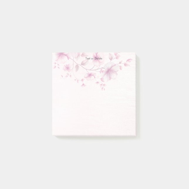 Notas Post-it® Acuarela Flores rosas Post it Notes (Anverso)