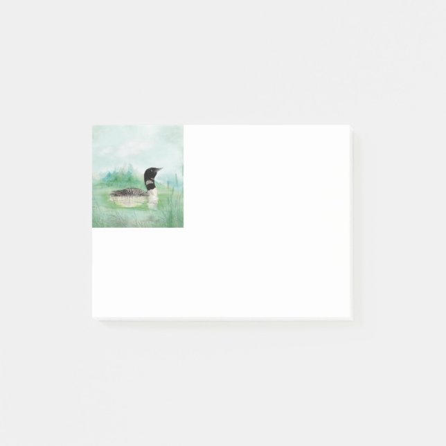 Notas Post-it® Acuarela Frecuente Lojo Ave Naturaleza Arte (Anverso)