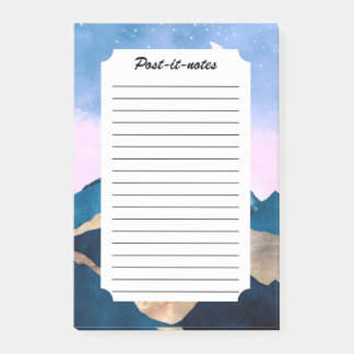 Notas Post-it® Acuarela Golden Celestial Peaks