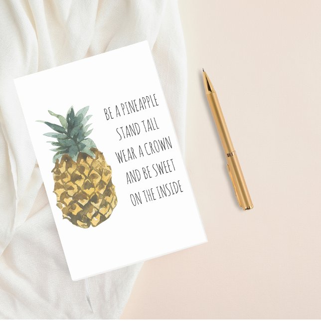 Notas Post-it® Acuarela moderna piña y cita graciosa positiva (Subido por el creador)