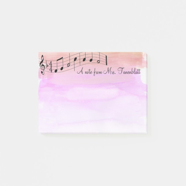 Notas Post-it® Acuarela musical de la libreta (Anverso)