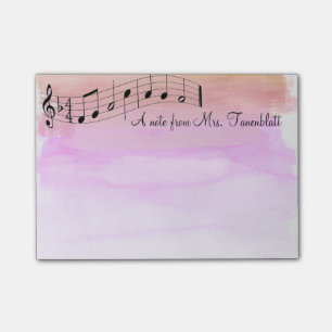 Notas Post-it® Acuarela musical de la libreta