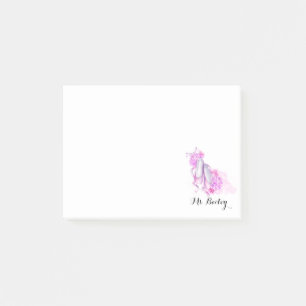Notas Post-it® Acuarela personalizada del profesor del ballet