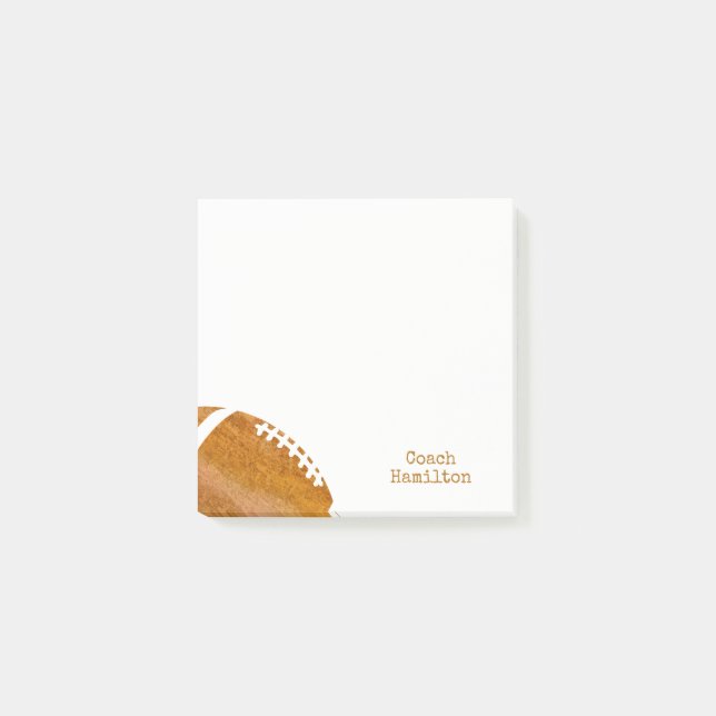 Notas Post-it® Acuarela personalizada entrenador de fútbol de (Anverso)