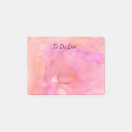Notas Post-it® Acuarela rosa