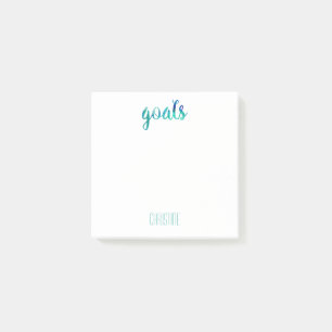Notas Post-it® Acuarela verde de las metas personalizada para