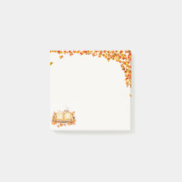 Notas Post-it® Acuarela y té, otoño acogedor