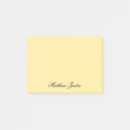 Notas Post-it® Add Your Name to Custom Light Yellow Stationery